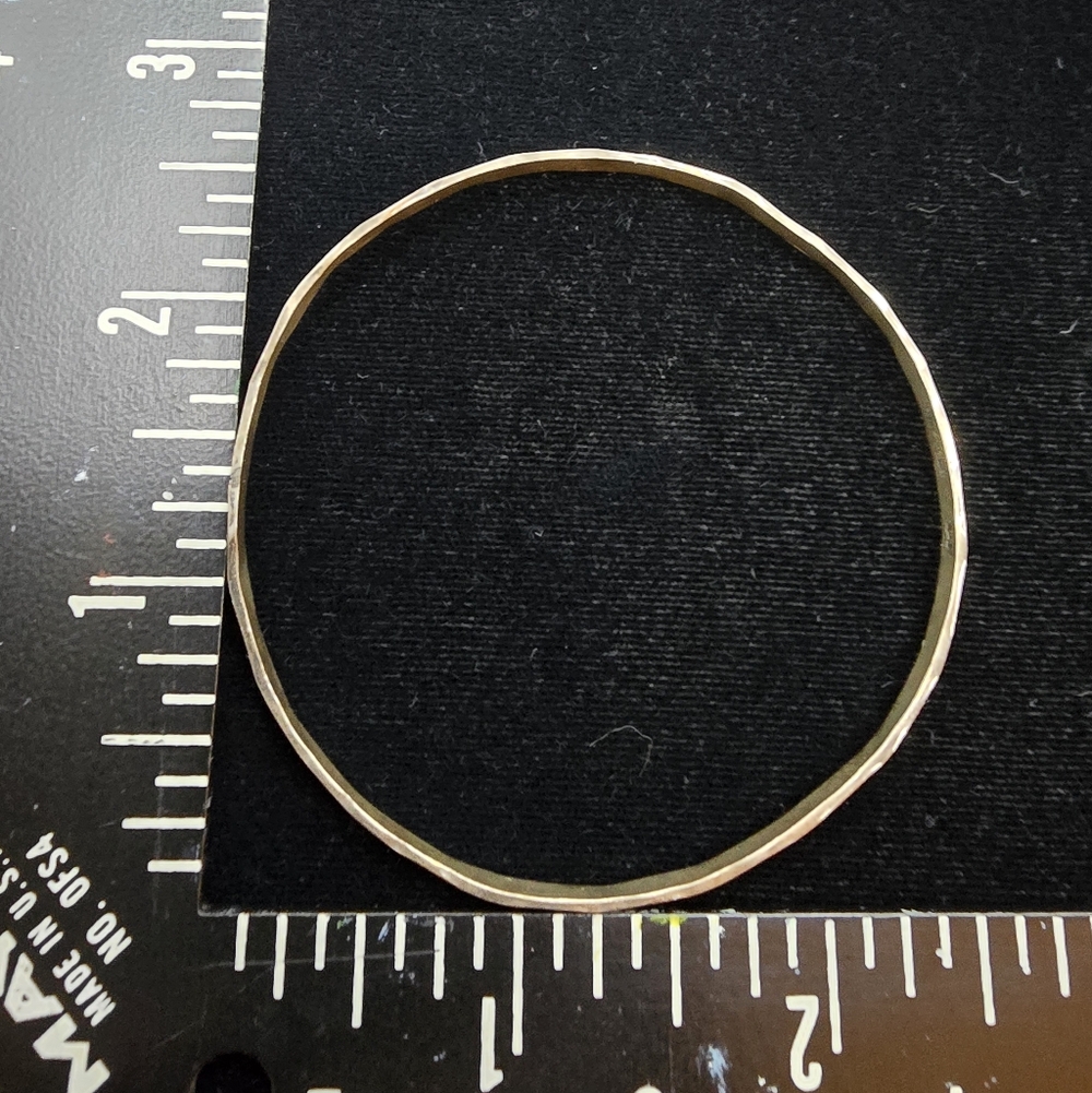 NYE Sterling Vine Leaf Bangle Thin Handmade Stackable - Picture 5 of 5